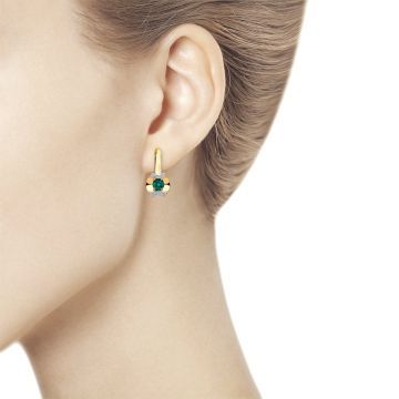 Серьги с изумрудом Серьги с изумрудом